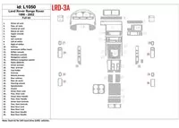 Land Rover Range Rover 1996-2002 Úplná sada, OEM zhoda, Súprava 26 dielov Interiér BD Dash Dem Dem Kit - 2