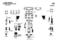 Land Rover Range Rover 2003-2006 Súprava 3D obloženia palubnej dosky interiéru Dekorácia palubnej dosky 49 dielov - 1 Land Rover Range Rover 2003-2006 Súprava 3D obloženia palubnej dosky interiéru Dekorácia palubnej dosky 49 dielov - 1