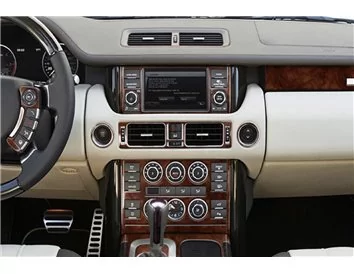 Land Rover Range Rover 2010-2015 Súprava 3D obloženia palubnej dosky interiéru Dekorácia palubnej dosky 29 dielov - 1