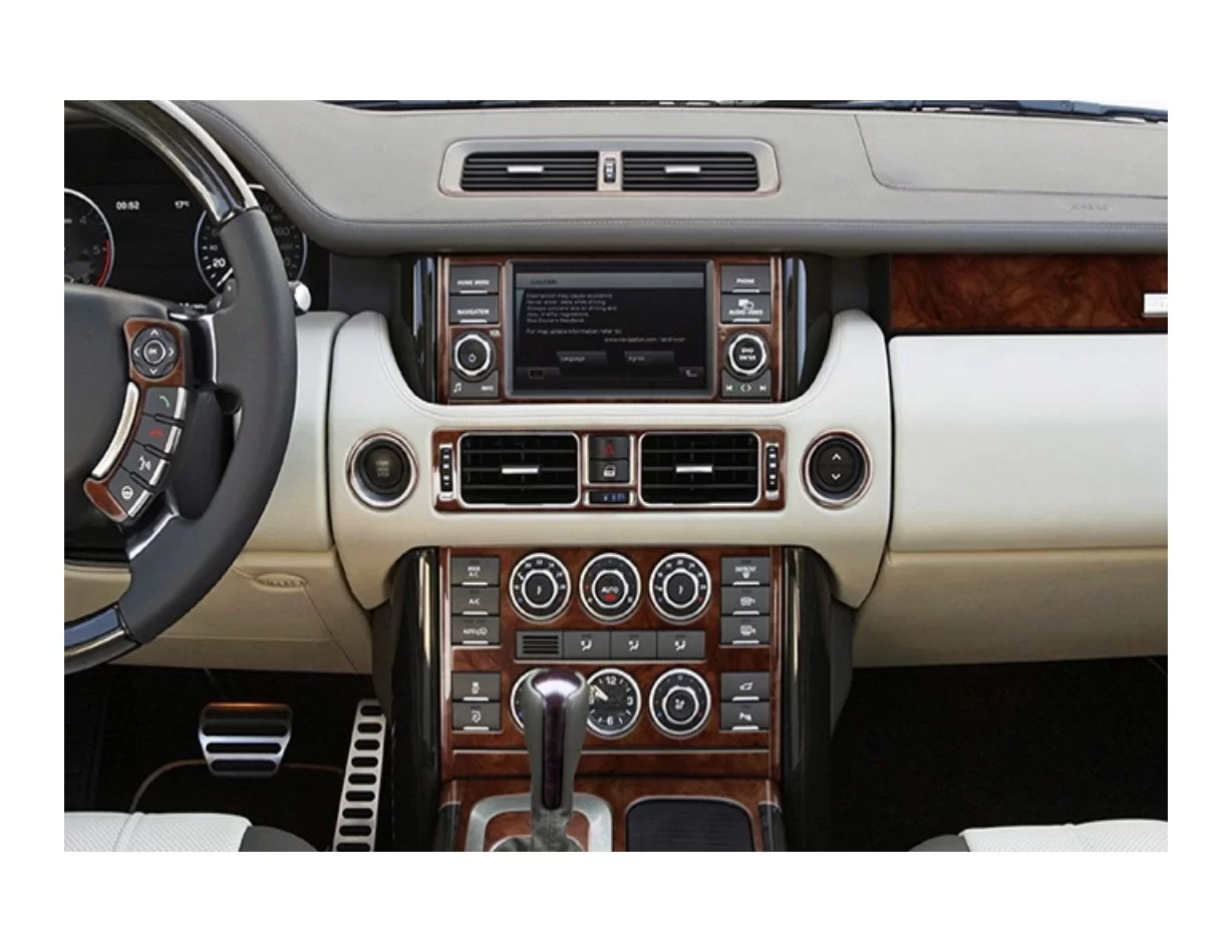 Land Rover Range Rover 2010-2015 Súprava 3D obloženia palubnej dosky interiéru Dekorácia palubnej dosky 29 dielov - 1