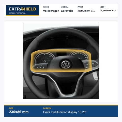 Volkswagen Caravelle Instrument Cluster ExtraShield Screen Protector