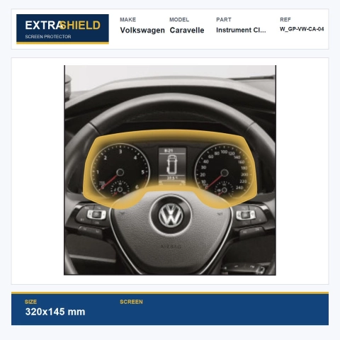 Volkswagen Caravelle Instrument Cluster ExtraShield Screen Protector