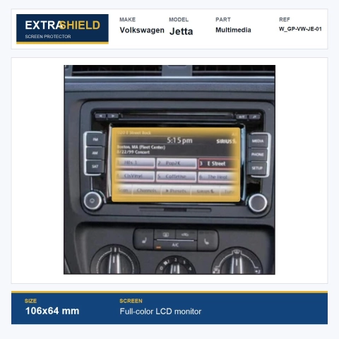 Volkswagen Jetta Multimedia ExtraShield Screen Protector