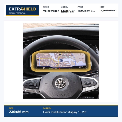 Volkswagen Multivan Instrument Cluster ExtraShield Screen Protector