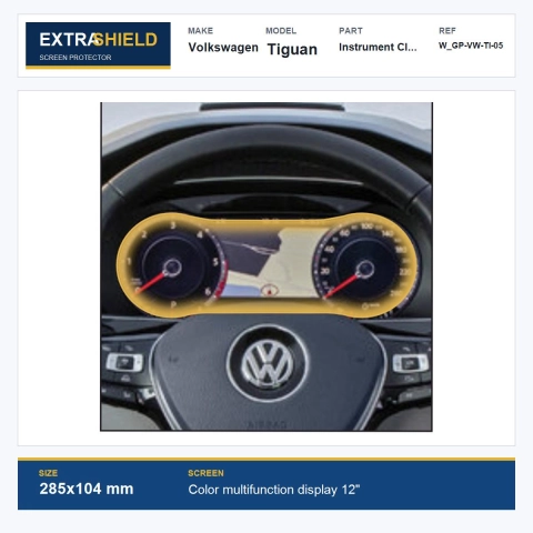 Volkswagen Tiguan Instrument Cluster ExtraShield Screen Protector