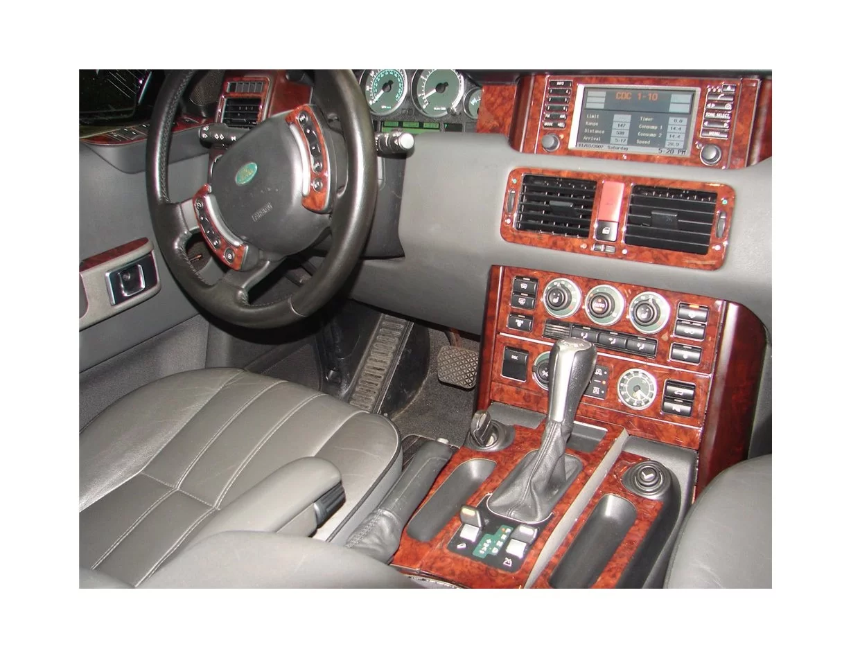 Land Roverv Range Rover II 01.02-12.06 Súprava obloženia palubnej dosky 3D interiéru Dekorácia palubnej dosky 19 dielov - 1