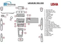 Kompletná súprava Lexus ES 1992-1993, súprava OEM interiéru BD Dash Trim Kit - 1 Kompletná súprava Lexus ES 1992-1993, súprava OEM interiéru BD Dash Trim Kit - 1