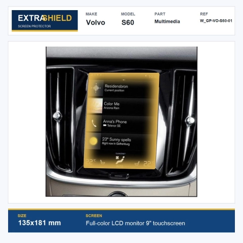 Volvo S60 Multimedia ExtraShield Screen Protector