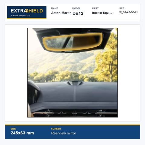 Aston Martin DB12 Interior Equipment ExtraShield Screen Protector