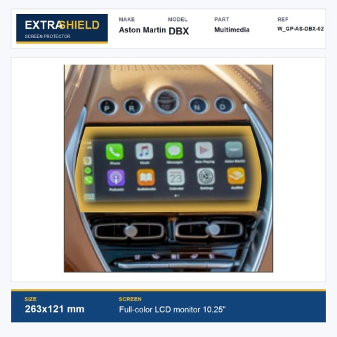 Aston Martin DBX Multimedia ExtraShield Screen Protector