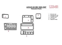 Lexus GS 1993-1997 Rádio Nakamichi, zhoda OEM, súprava 6 dielov Interiér BD Dash Trim Kit - 1 Lexus GS 1993-1997 Rádio Nakamichi, zhoda OEM, súprava 6 dielov Interiér BD Dash Trim Kit - 1