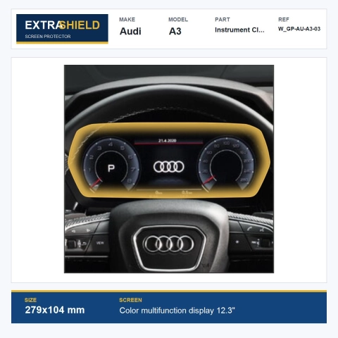 Audi A3 Instrument Cluster ExtraShield Screen Protector