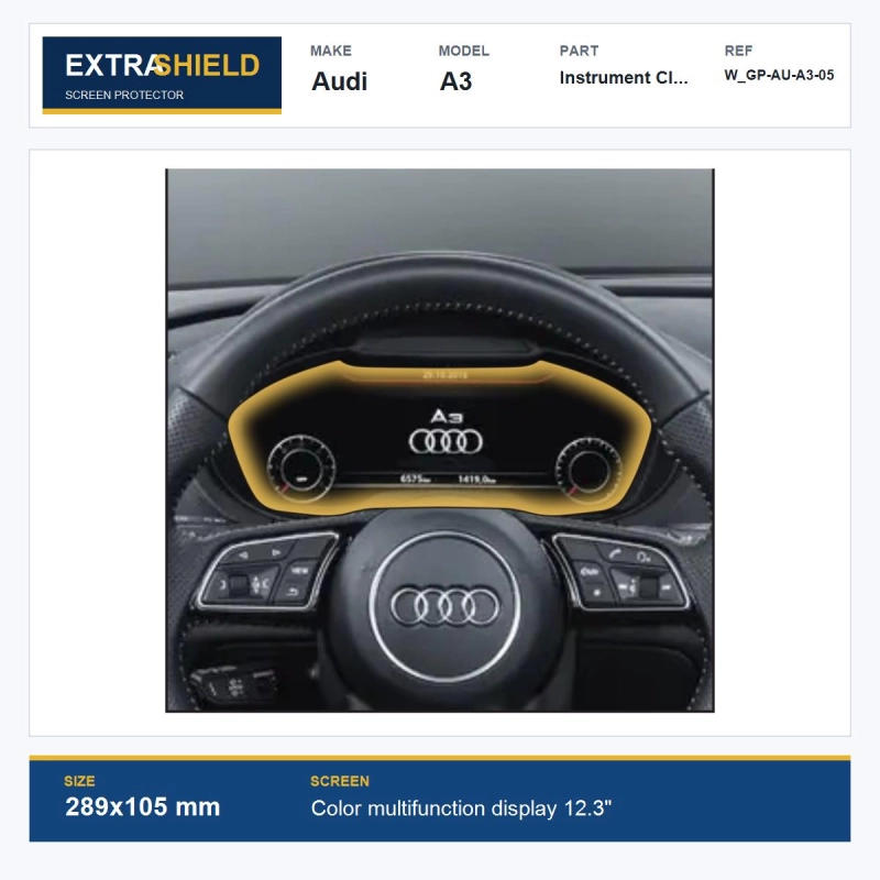 Audi A3 Instrument Cluster ExtraShield Screen Protector