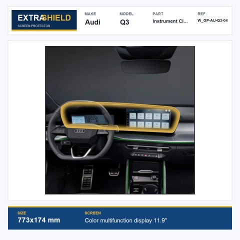 Audi Q3 Instrument Cluster ExtraShield Screen Protector