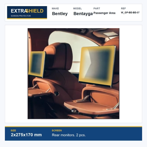 Bentley Bentayga Passenger Area ExtraShield Screen Protector