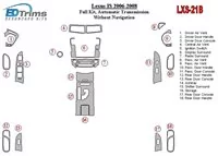 Kompletná sada Lexus IS 2006-UP, automatická prevodovka, bez súpravy NAVI interiéru BD Dash Trim Kit - 1 Kompletná sada Lexus IS 2006-UP, automatická prevodovka, bez súpravy NAVI interiéru BD Dash Trim Kit - 1