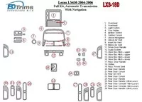 Kompletná sada Lexus LS 2004-2006, automatická prevodovka, s navigačným interiérom BD Dash Trim Kit - 1