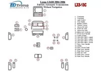 Kompletná sada Lexus LS 2004-2006, automatická prevodovka, bez navigácie Interiér BD Dash Trim Kit - 1