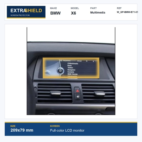 BMW X6 Multimedia ExtraShield Screen Protector