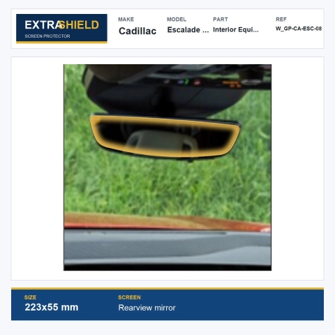 Cadillac Escalade + Escalade IQ Interior Equipment ExtraShield Screen Protector