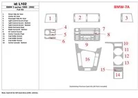 BMW 3 1999-2002 Kompletná súprava interiéru BD Dash Trim Kit - 1 BMW 3 1999-2002 Kompletná súprava interiéru BD Dash Trim Kit - 1