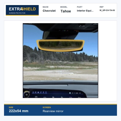 Chevrolet Tahoe Interior Equipment ExtraShield Screen Protector
