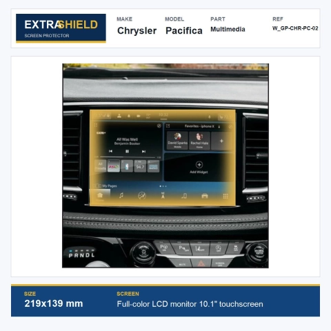 Chrysler Pacifica Multimedia ExtraShield Screen Protector