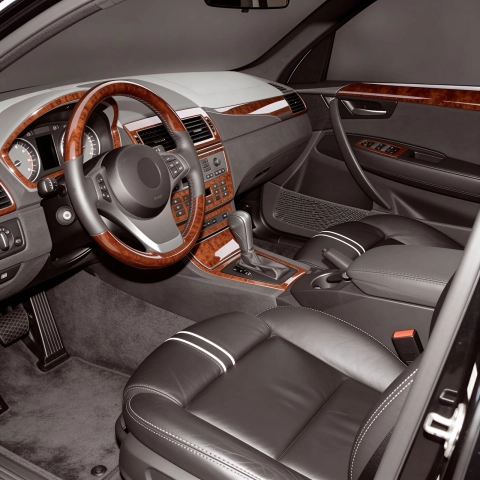 BMW X3 E83 2003+ klimatizácia 3D dekor palubnej dosky, 12 dielov 2