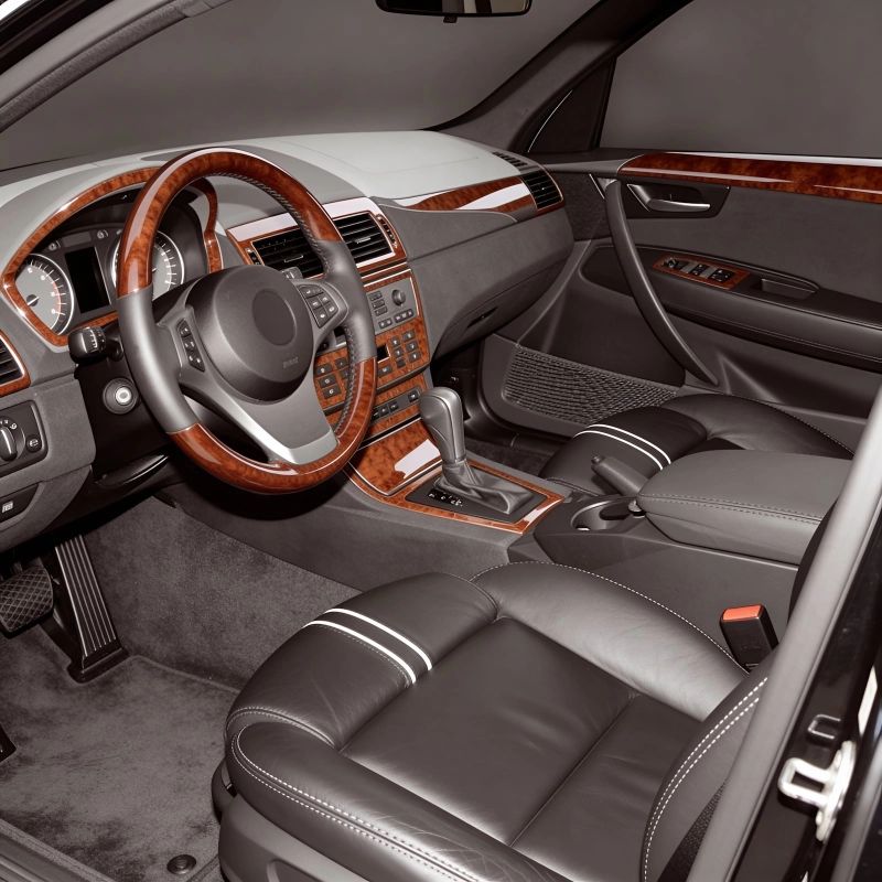 BMW X3 E83 2003+ klimatizácia 3D dekor palubnej dosky, 12 dielov