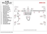 BMW 3 2005-UP 4-dverový sedan, so systémom NAVI Interiér BD Dash Trim Kit - 1 BMW 3 2005-UP 4-dverový sedan, so systémom NAVI Interiér BD Dash Trim Kit - 1