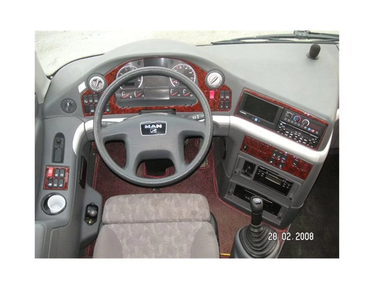 MAN Fortuna 01.2003 Súprava obloženia palubnej dosky 3D interiéru Dekorácia palubnej dosky 35 dielov - 1