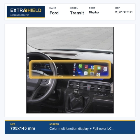 Ford Transit Display ExtraShield Screen Protector
