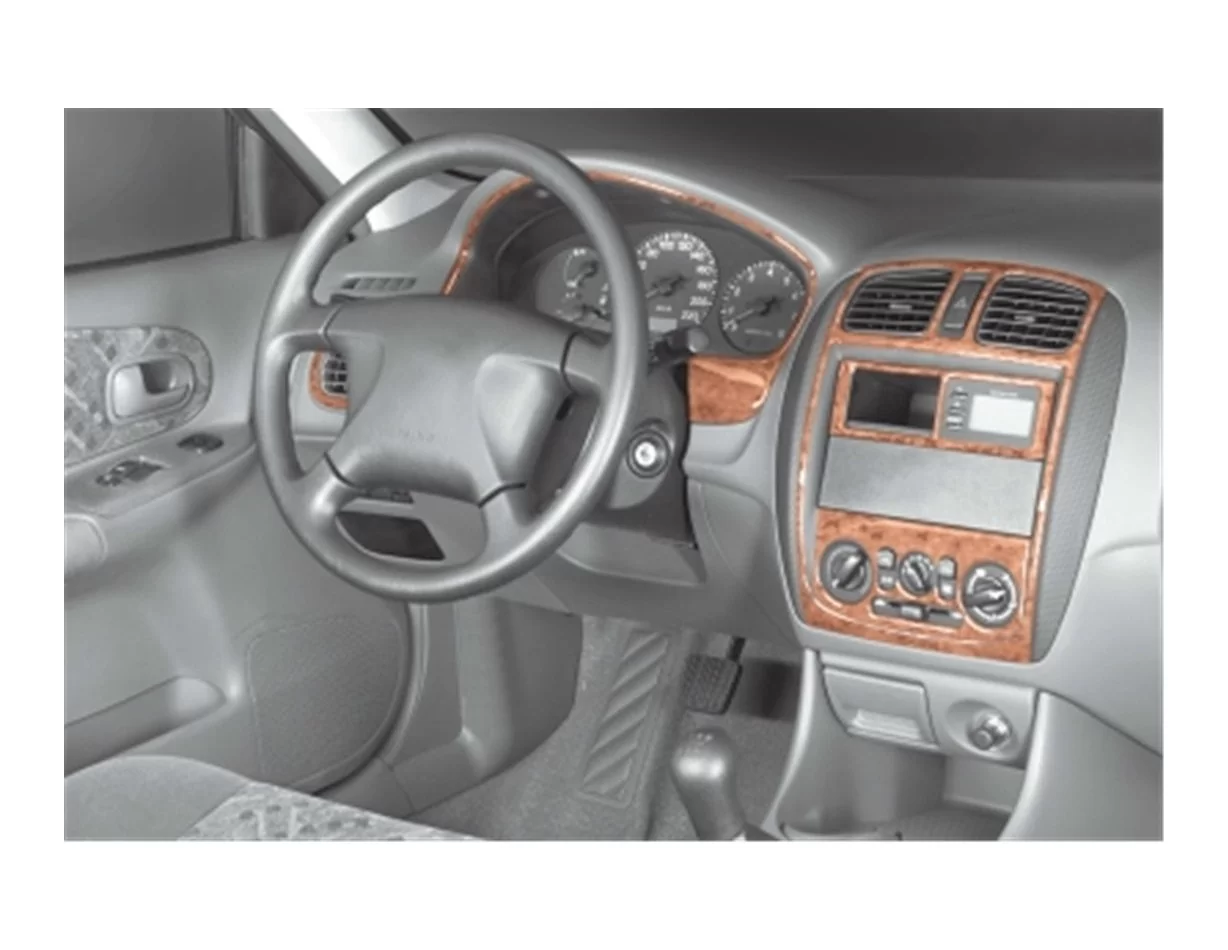 Mazda 323 FS 09.98-11.00 3D súprava obloženia palubnej dosky interiéru 9-dielna súprava obloženia palubnej dosky - 1