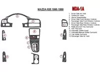 Mazda 626 1998-1999 Kompletná súprava vnútorného obloženia palubnej dosky BD - 1 Mazda 626 1998-1999 Kompletná súprava vnútorného obloženia palubnej dosky BD - 1
