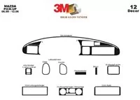 Mazda BT50 Pick-Up 06.99-12.06 3D Súprava obloženia palubnej dosky interiéru Dekorácia palubnej dosky 12 dielov - 2 Mazda BT50 Pick-Up 06.99-12.06 3D Súprava obloženia palubnej dosky interiéru Dekorácia palubnej dosky 12 dielov - 2