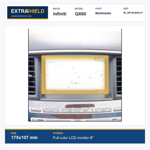 Infiniti QX60 Multimedia ExtraShield Screen Protector