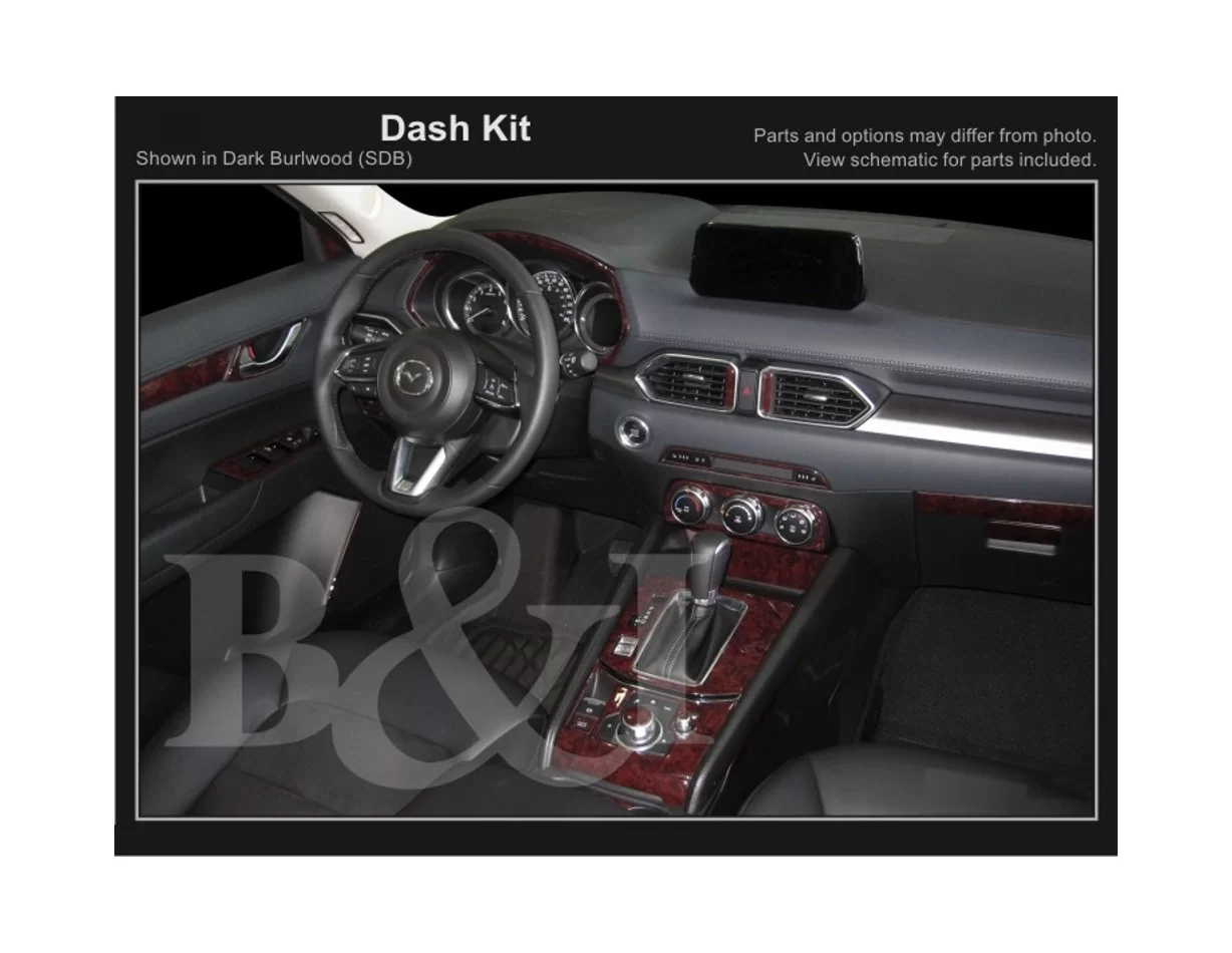 Mazda CX-5 KF ab 2017 3D súprava obloženia palubnej dosky interiéru Dekorácia palubnej dosky 27 dielov - 1
