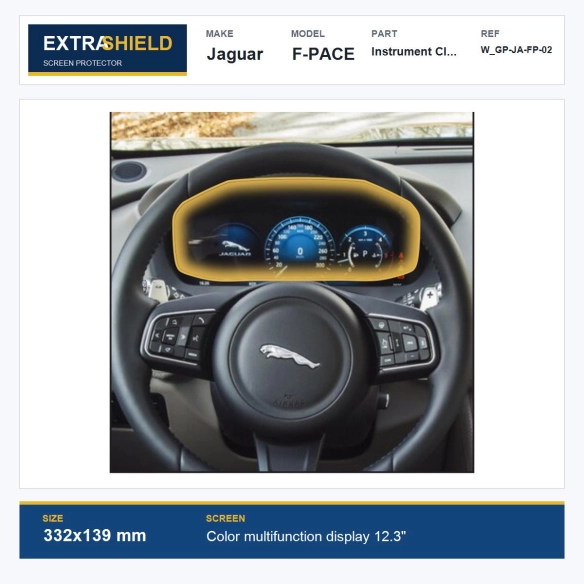 Jaguar F-PACE Instrument Cluster ExtraShield Screen Protector