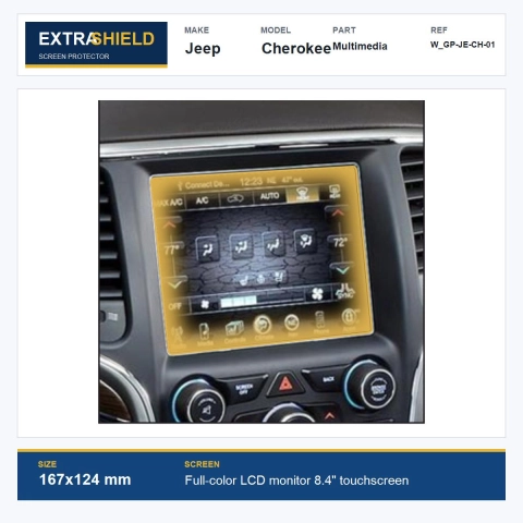 Jeep Cherokee Multimedia ExtraShield Screen Protector