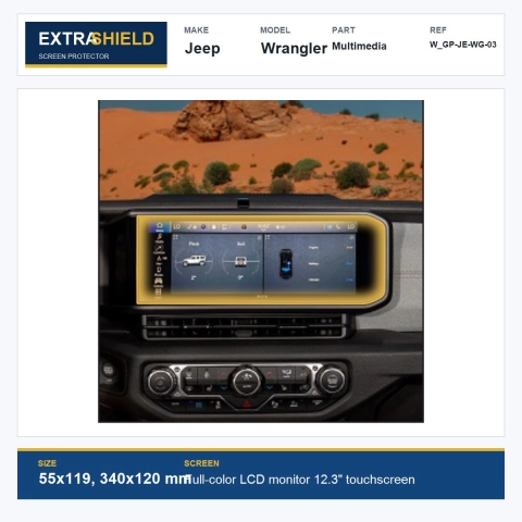 Jeep Wrangler Multimedia ExtraShield Screen Protector