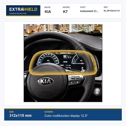 KIA K7 Instrument Cluster ExtraShield Screen Protector