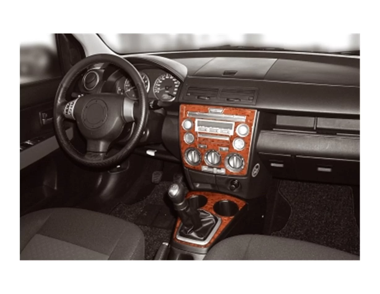 Mazda Mazda 2 02.03-12.06 3D súprava obloženia palubnej dosky interiéru 4-dielna súprava obloženia palubnej dosky - 1