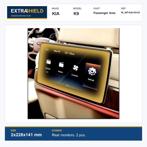 KIA K9 Passenger Area ExtraShield Screen Protector
