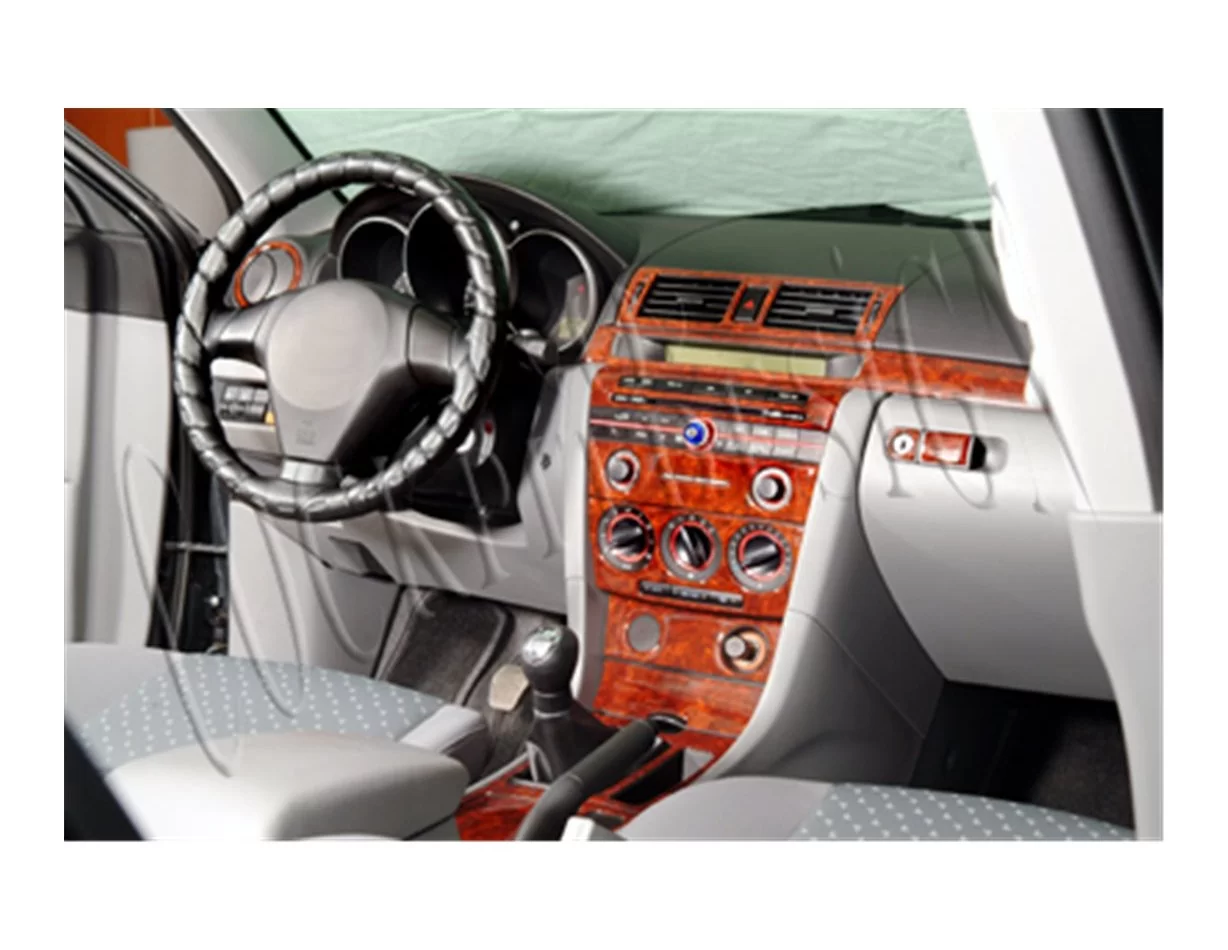 Mazda Mazda 3 06.04-12.09 3D Súprava obloženia palubnej dosky interiéru Dekorácia palubnej dosky 25 dielov - 1