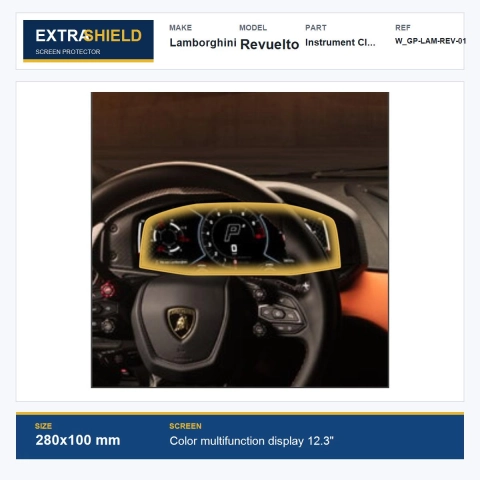 Lamborghini Revuelto Instrument Cluster ExtraShield Screen Protector