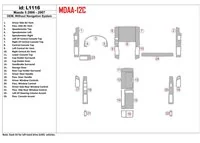Mazda Mazda5 2006-2007 OEM, bez súpravy NAVI interiéru BD Dash Trim Kit - 1 Mazda Mazda5 2006-2007 OEM, bez súpravy NAVI interiéru BD Dash Trim Kit - 1