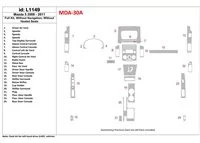 Mazda Mazda5 2008-UP Kompletná sada, bez NAVI, bez vyhrievaných sedadiel Interiér BD Dash Dem Kit - 1 Mazda Mazda5 2008-UP Kompletná sada, bez NAVI, bez vyhrievaných sedadiel Interiér BD Dash Dem Kit - 1