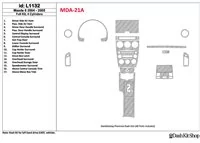 Mazda Mazda6 2004-2005 Kompletná sada, 4 valce interiéru BD Dash Dekor Kit - 1 Mazda Mazda6 2004-2005 Kompletná sada, 4 valce interiéru BD Dash Dekor Kit - 1