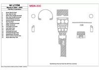 Mazda Mazda6 2004-2005 Kompletná súprava, 6 valcov interiéru BD Dash Dekor Kit - 1 Mazda Mazda6 2004-2005 Kompletná súprava, 6 valcov interiéru BD Dash Dekor Kit - 1