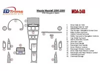 Mazda MAzda6 2006-2008 s vnútornou súpravou NAVI BD Dash Trim Kit - 1 Mazda MAzda6 2006-2008 s vnútornou súpravou NAVI BD Dash Trim Kit - 1